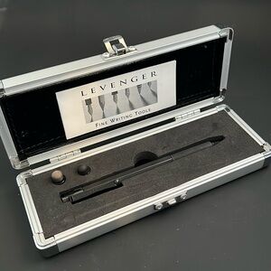 *NWOT* Levenger L-Tech Stealth Ballpoint Pen-Obsidian-2 Stylus
